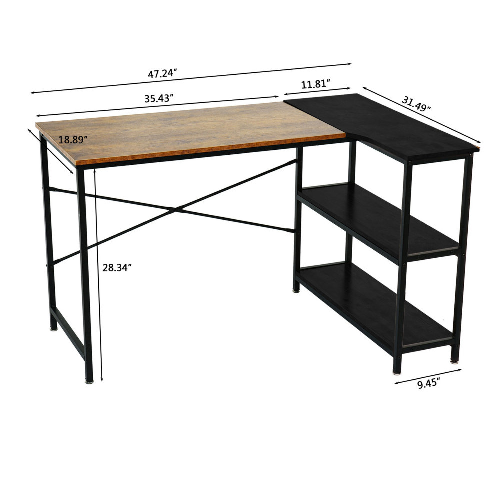 17 Stories LShape Desk Wayfair